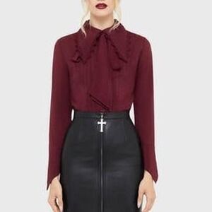 Killstar Lyricore Button up blouse size XS goth whimsigoth romantic